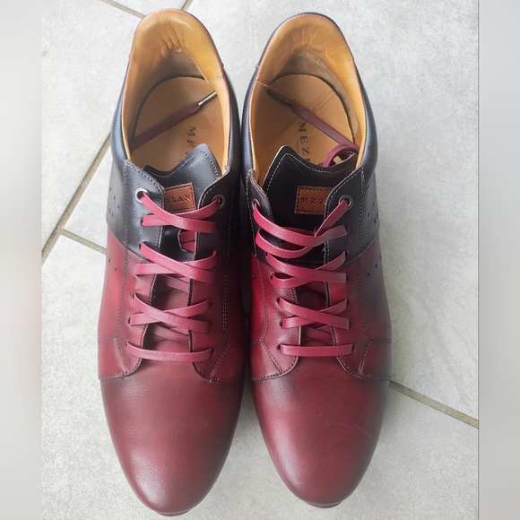 MEZLAN Italian Patina Calfskin Multitone Sneakers Men's 13 - Picture 9 of 16